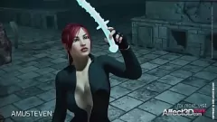 Riproduci Ragazza anime dai capelli rossi viene scopata da un mostro 3D