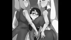 Redare Trio anime: Ino, Sakura și Sarada cu Futa Jutsu la Skillet's Beat