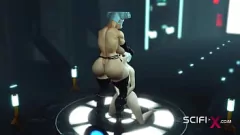Abspielen 3D Shemale dominiert rasierte Muschi in intensiver Hunde- und Reverse Cowgirl