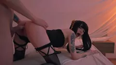 Riproduci Teenager bionda diventa hardcore doggystyle in costume da cosplay